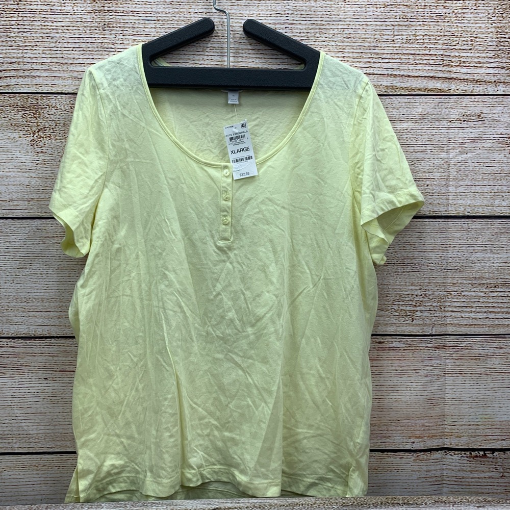 Charter Club‎ Intimates Henley Top Spring Floral Button Up [Size XL]
